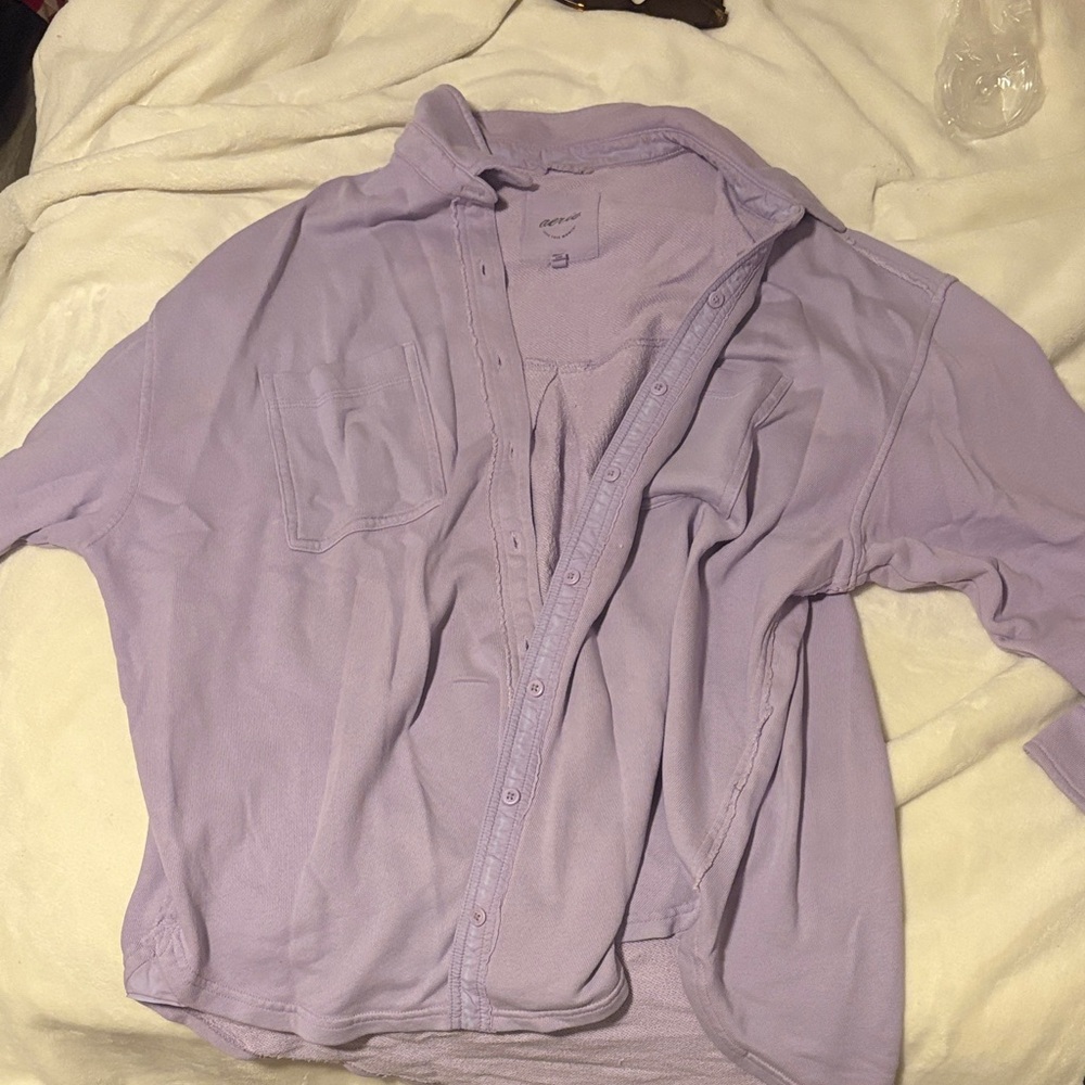 American Eagle Outfitters Light Purple Shirt